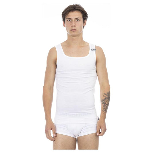 Bikkembergs White Cotton Men's Tank Top BI-22648-S