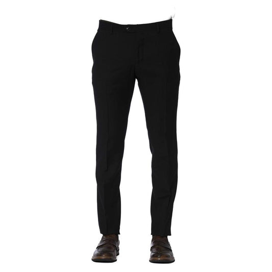 Trussardi Black Wool Men Trouser