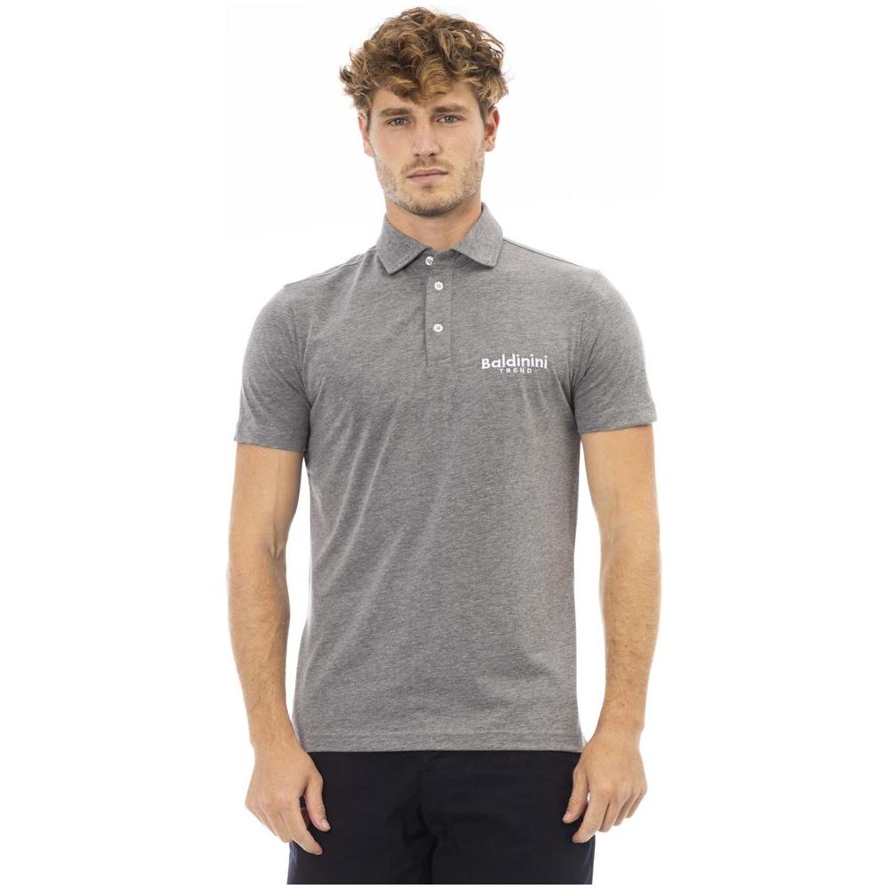 Baldinini Trend Gray Cotton Polo Shirt