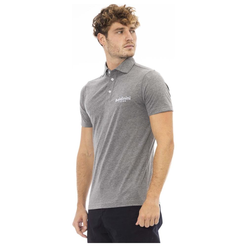 Baldinini Trend Gray Cotton Polo Shirt