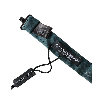 Dolce & Gabbana Green Silk Fantasy Adjustable Neck Men Papillon Bow Tie Dolce & Gabbana