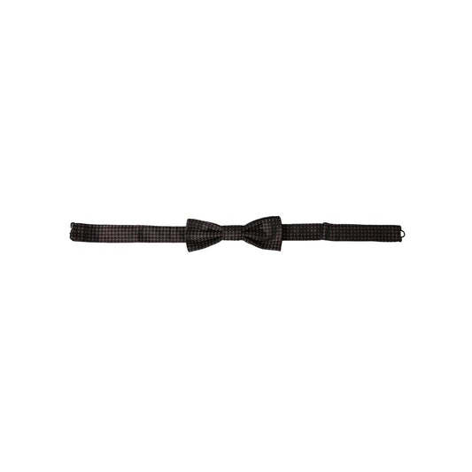 Dolce & Gabbana Brown Fantasy Silk Adjustable Neck Men Papillon Bow Tie