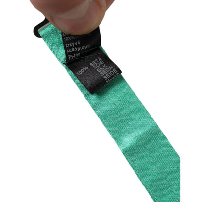 Dolce & Gabbana Mint Green Silk Adjustable Neck Men Bow Tie Dolce & Gabbana