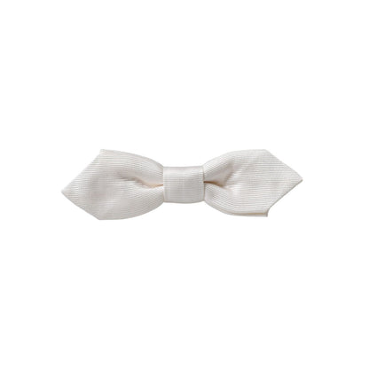 Dolce & Gabbana White Silk Adjustable Neck Men Papillon Bow Tie Dolce & Gabbana