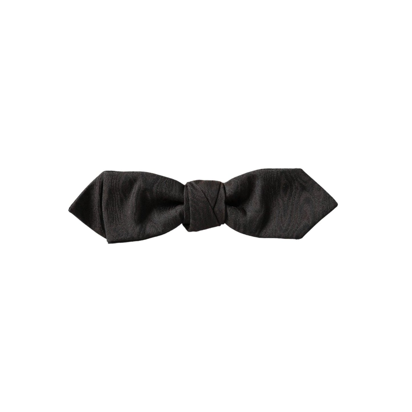 Dolce & Gabbana Black Silk Adjustable Neck Men Bow Tie