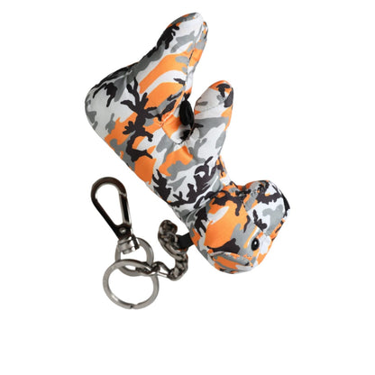 Dolce & Gabbana Multicolor Camouflage Animal Silhouette Keychain Keyring Dolce & Gabbana