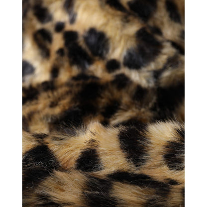 Dolce & Gabbana Brown Leopard Fur Women Bucket Hat