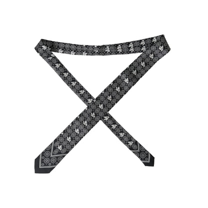 Dolce & Gabbana Black Patterned 100%Silk Adjustable Tie