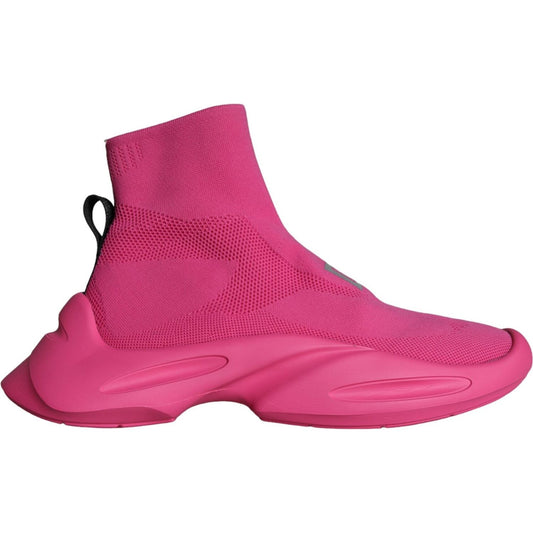 Dolce & Gabbana Pink Logo Print Slip On Socks Sneakers Shoes MV5843-44