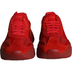 Dolce & Gabbana Red Leather Daymaster Low Top Sneakers Shoes MV5880-41.5