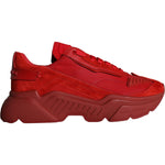 Dolce & Gabbana Red Leather Daymaster Low Top Sneakers Shoes MV5880-41.5