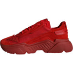 Dolce & Gabbana Red Leather Daymaster Low Top Sneakers Shoes MV5880-41.5