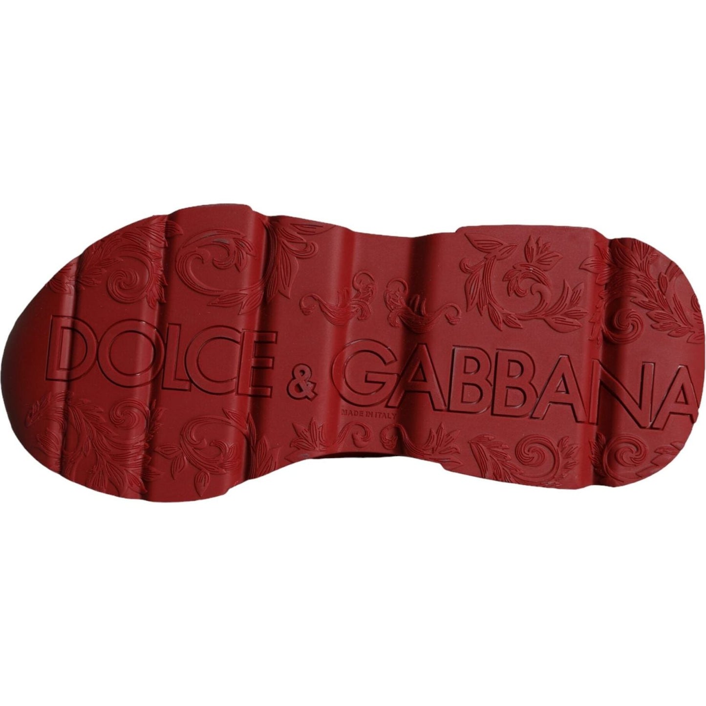 Dolce & Gabbana Red Leather Daymaster Low Top Sneakers Shoes MV5880-41.5