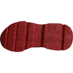 Dolce & Gabbana Red Leather Daymaster Low Top Sneakers Shoes MV5880-41.5