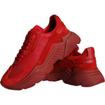 Dolce & Gabbana Red Leather Daymaster Low Top Sneakers Shoes MV5880-41.5