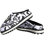 Dolce & Gabbana Black White Quilted Logo Sandals Slides Shoes MV5907-44
