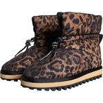 Dolce & Gabbana Brown Leopard Ankle Boots Padded Shoes MV6120-44