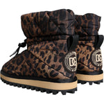 Dolce & Gabbana Brown Leopard Ankle Boots Padded Shoes MV6120-44