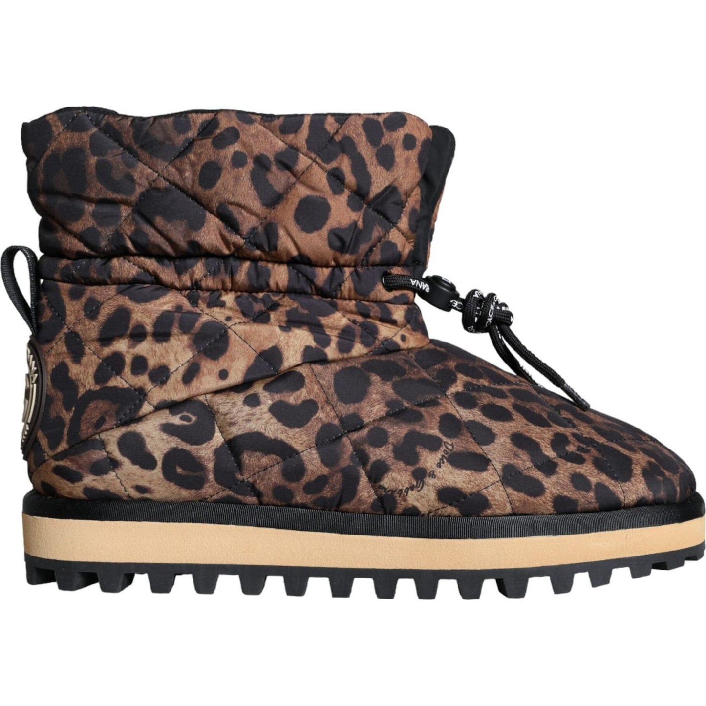 Dolce & Gabbana Brown Leopard Ankle Boots Padded Shoes MV6120-44