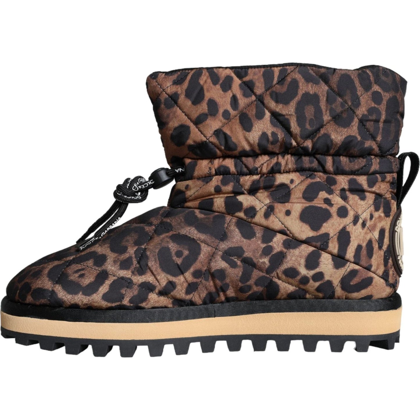 Dolce & Gabbana Brown Leopard Ankle Boots Padded Shoes MV6120-44