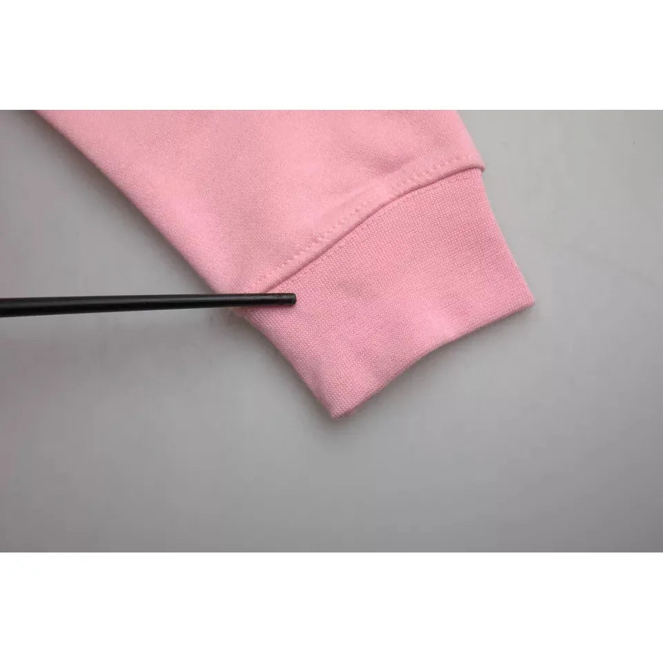 Philippe Model Pink Cotton Logo Print Long Sleeves Pullover Sweater