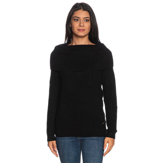 Yes Zee Black Viscose Sweater YE-13727-XS