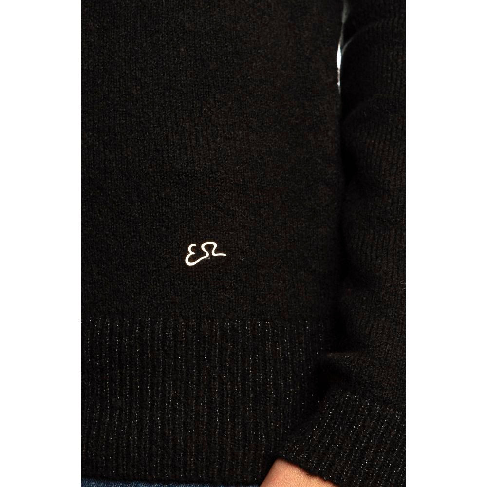 Yes Zee Black Viscose Sweater YE-13727-XS