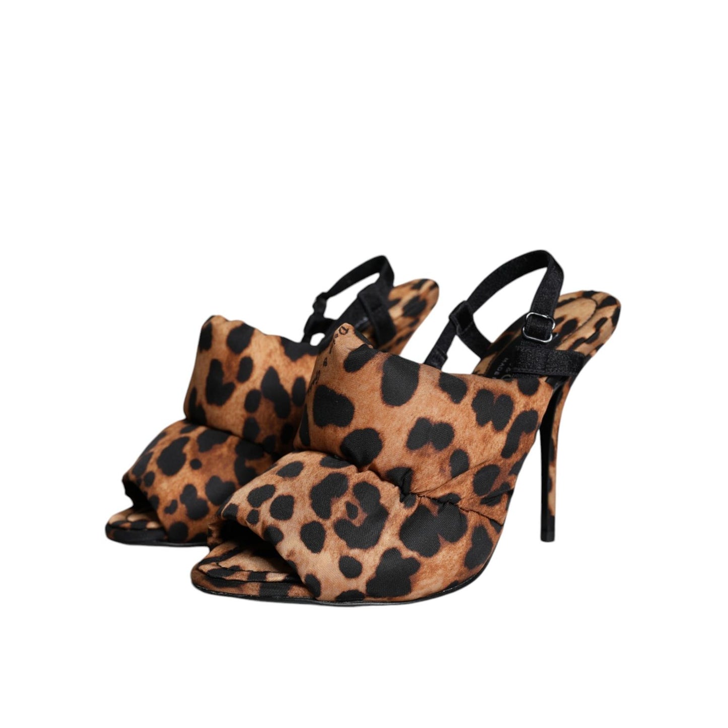 Dolce & Gabbana Brown Leopard Keira Slingback Sandals Shoes