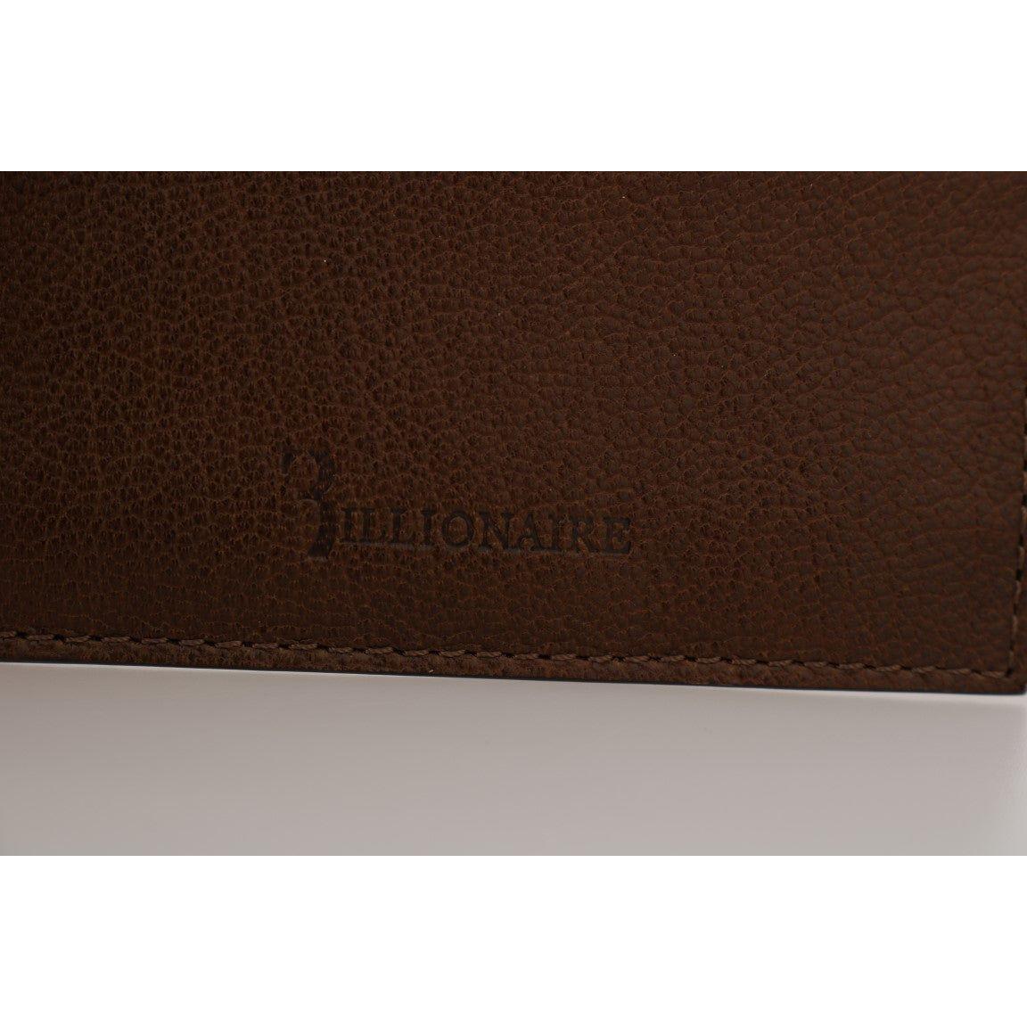 Billionaire Italian Couture Brown Leather Cardholder Wallet Wallet