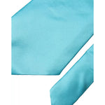 Dolce & Gabbana Light Blue Satin Silk Wide Adjustable Men Tie KRA3370