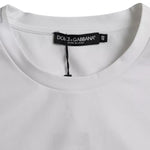 Dolce & Gabbana White Cotton Round Neck Short Sleeve T-shirt TSH86450-48