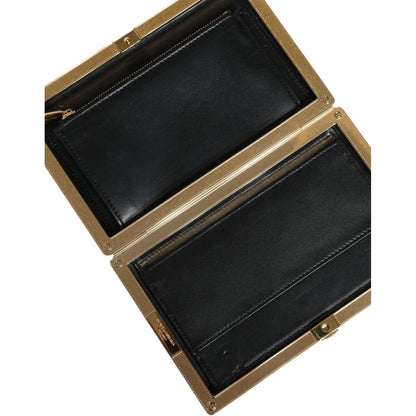 Dolce & Gabbana Multicolor Floral Gold Frame Clutch Evening Purse Bag Dolce & Gabbana