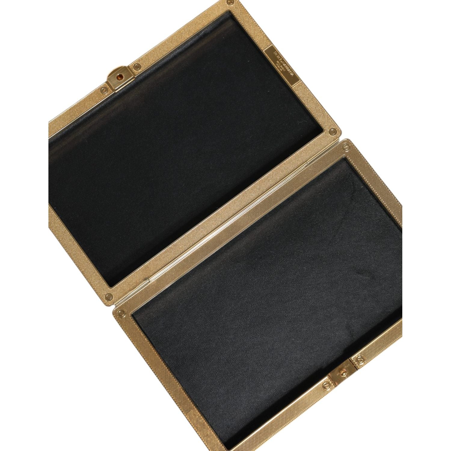 Dolce & Gabbana Gold Crystal Bifold Clutch Evening Party Women Purse Bag