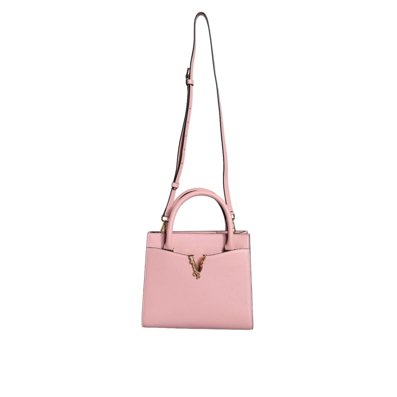Front view with bag zipped and handles upright.