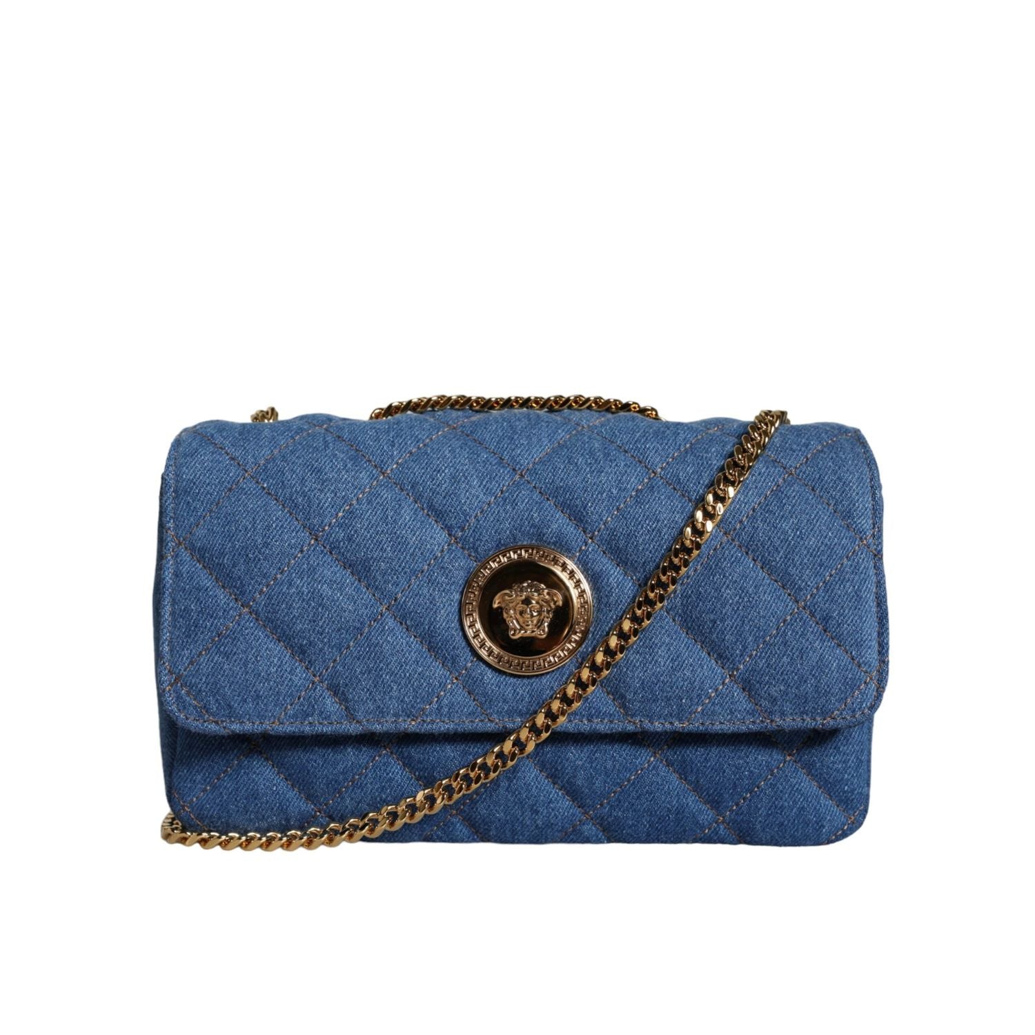 Front view with bag zipped and handles upright.
