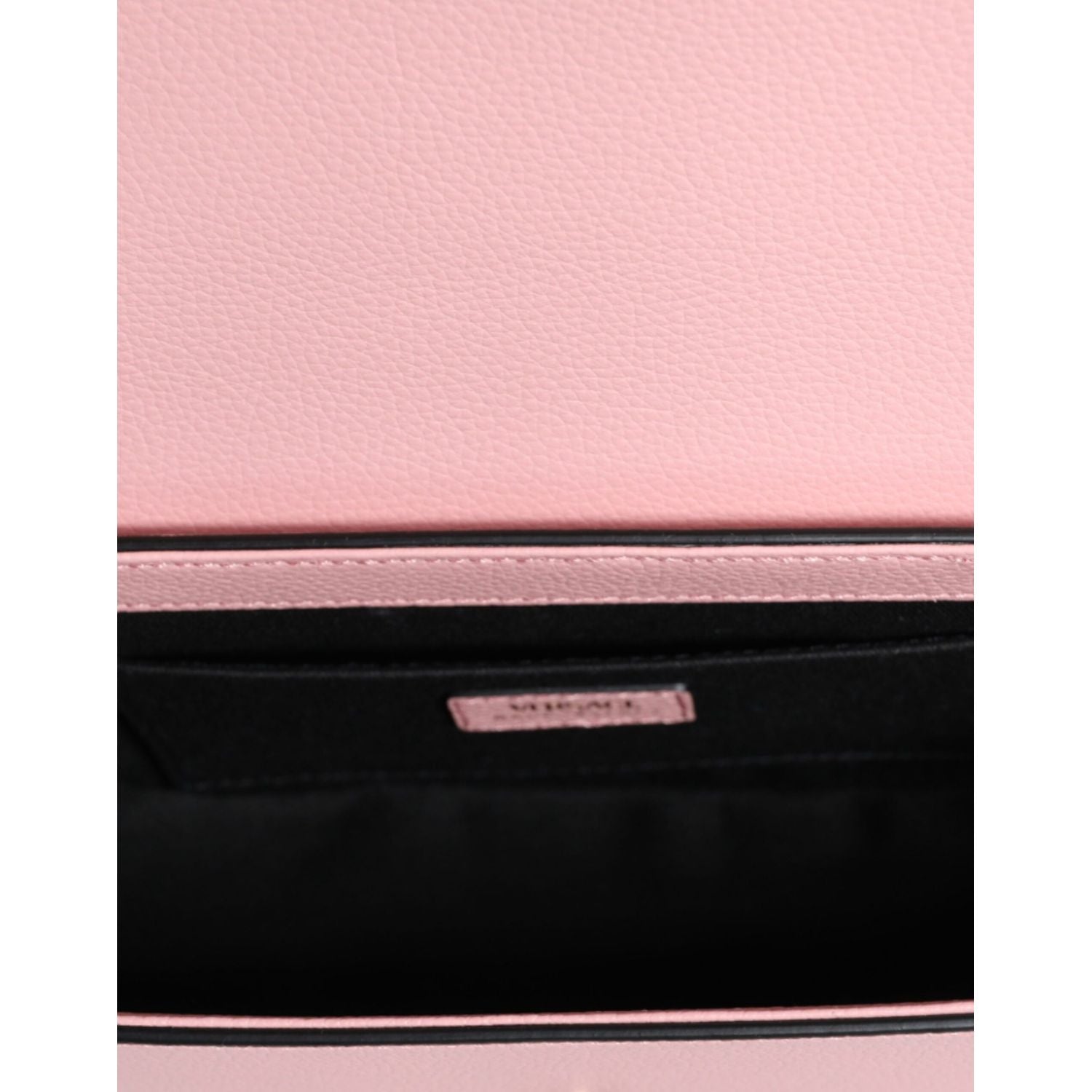 Versace Pink Grainy Calf Leather Logo Crossbody Shoulder Bag