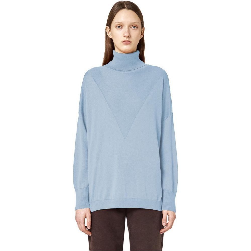 Alpha Studio Blue Silk Sweater