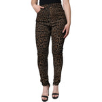 Dolce & Gabbana Brown Leopard Cotton Skinny Denim Jeans PAN74191-46