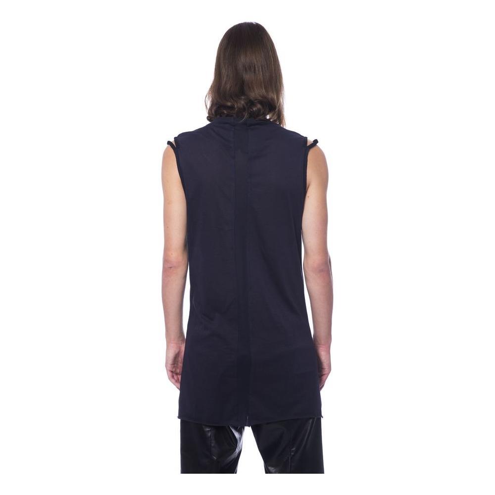 Nicolo Tonetto Black Cotton Tank Top