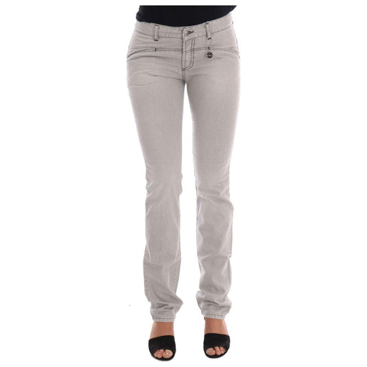 Costume National Gray Wash Cotton Slim Jeans SIG30122-1