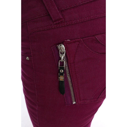 Costume National Purple Cotton Stretch Slim Denim Jeans
