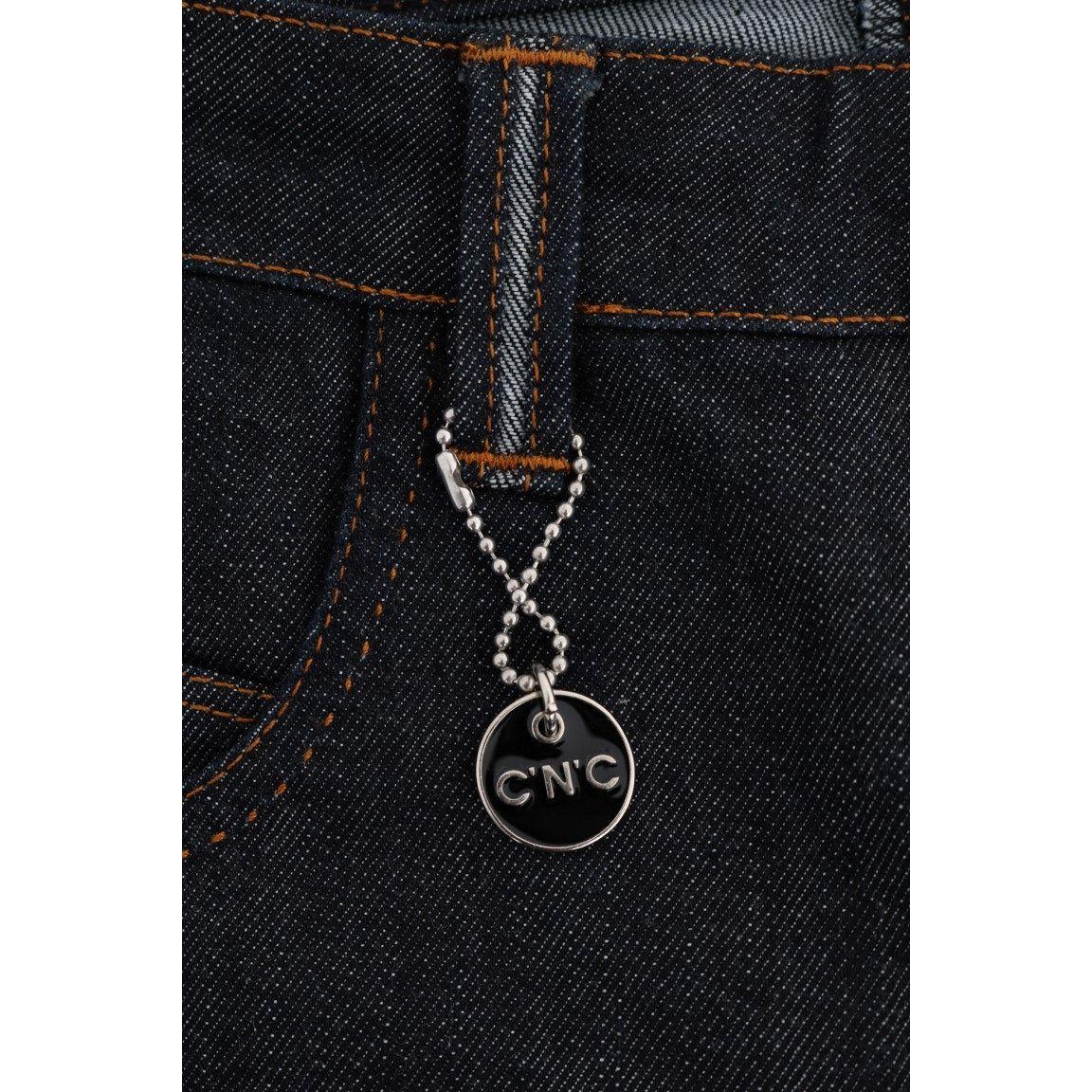 Costume National Blue Cotton Stretch Slim Fit Jeans