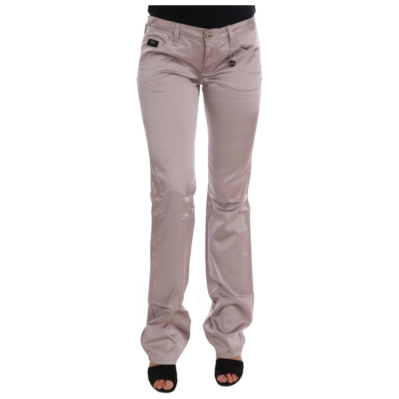 Costume National Beige Cotton Slim Fit Jeans