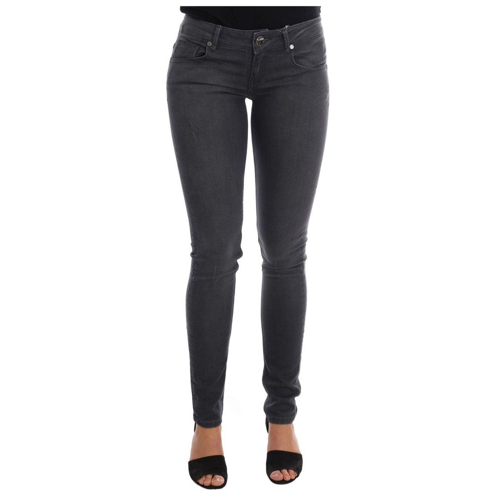 Acht Gray Cotton Slim Fit Denim Jeans SIG32596-1