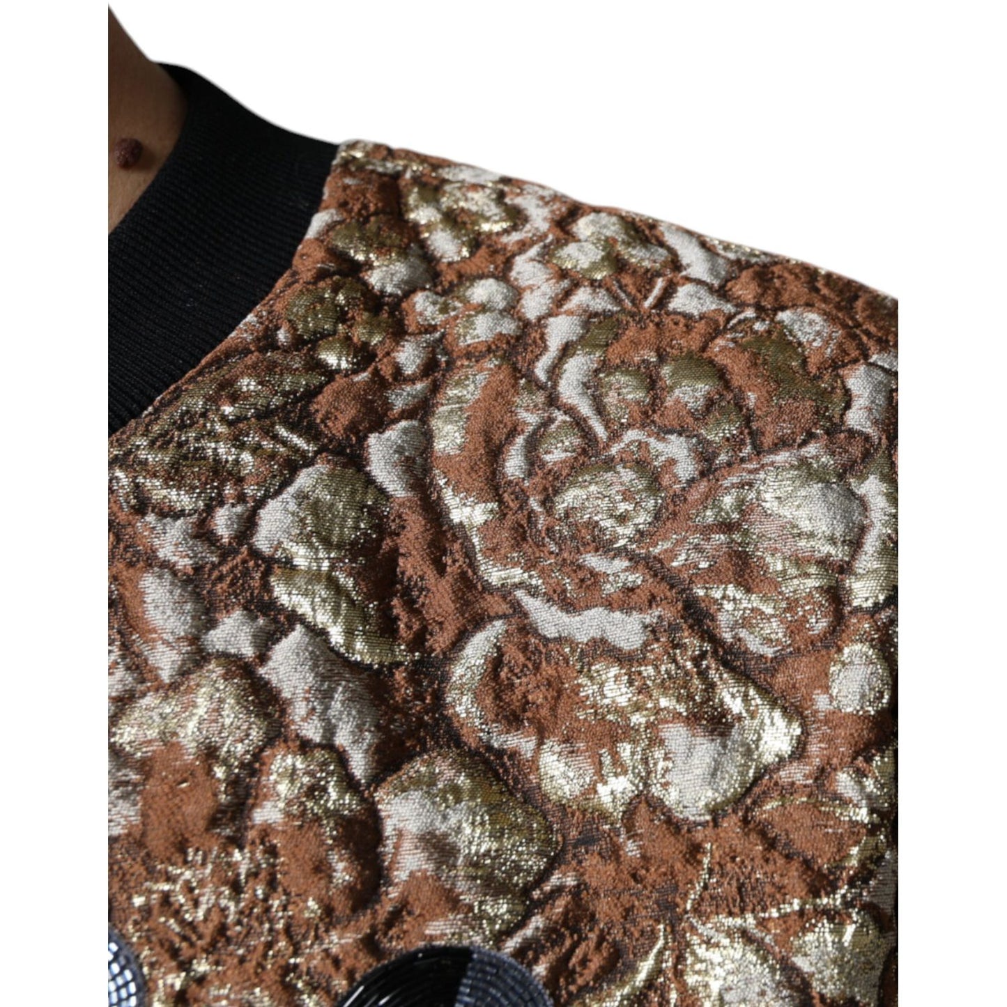 Dolce & Gabbana Brown Jacquard Mambo Pineapple Pullover Sweater