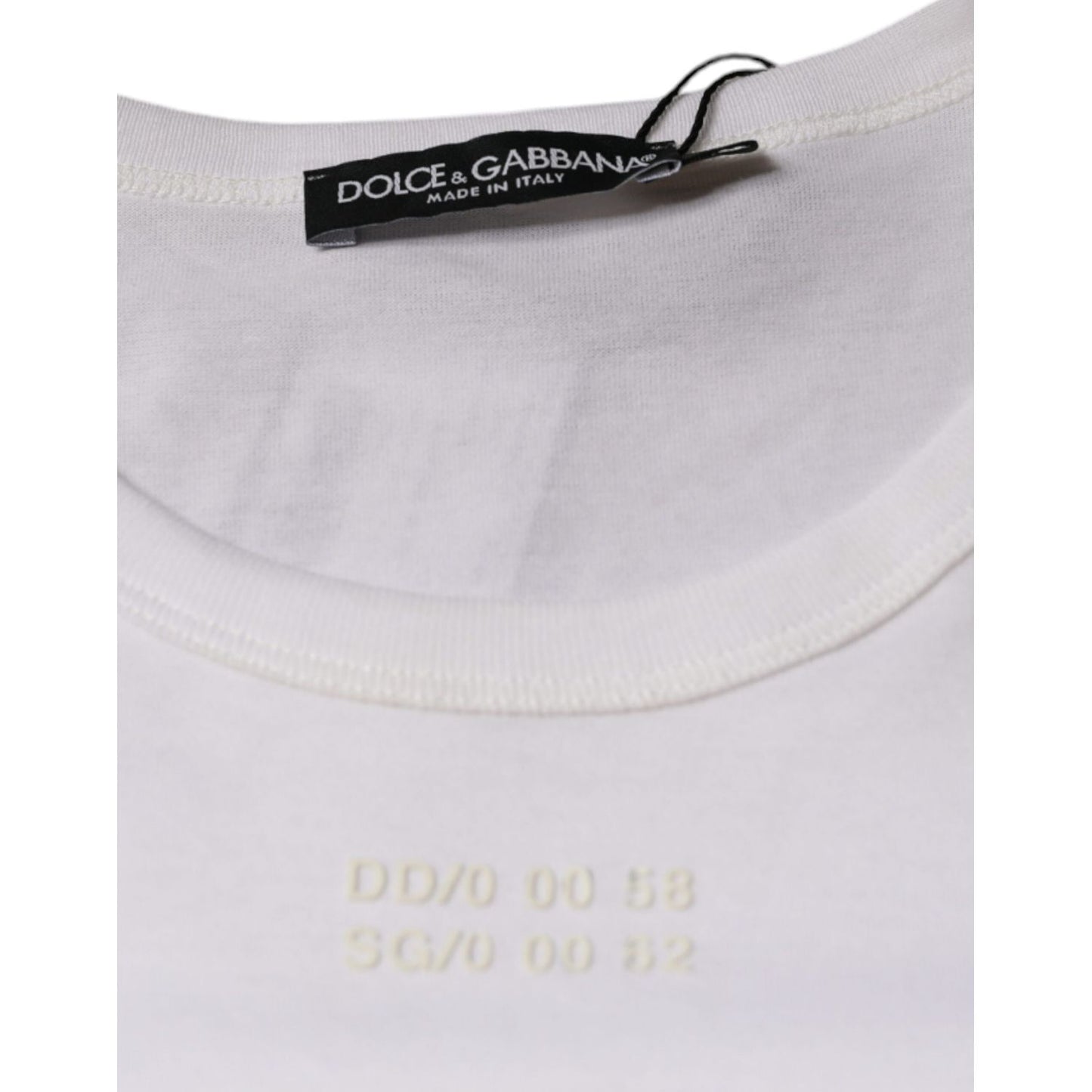 Dolce & Gabbana White Cotton Pocket Short Sleeves T-shirt