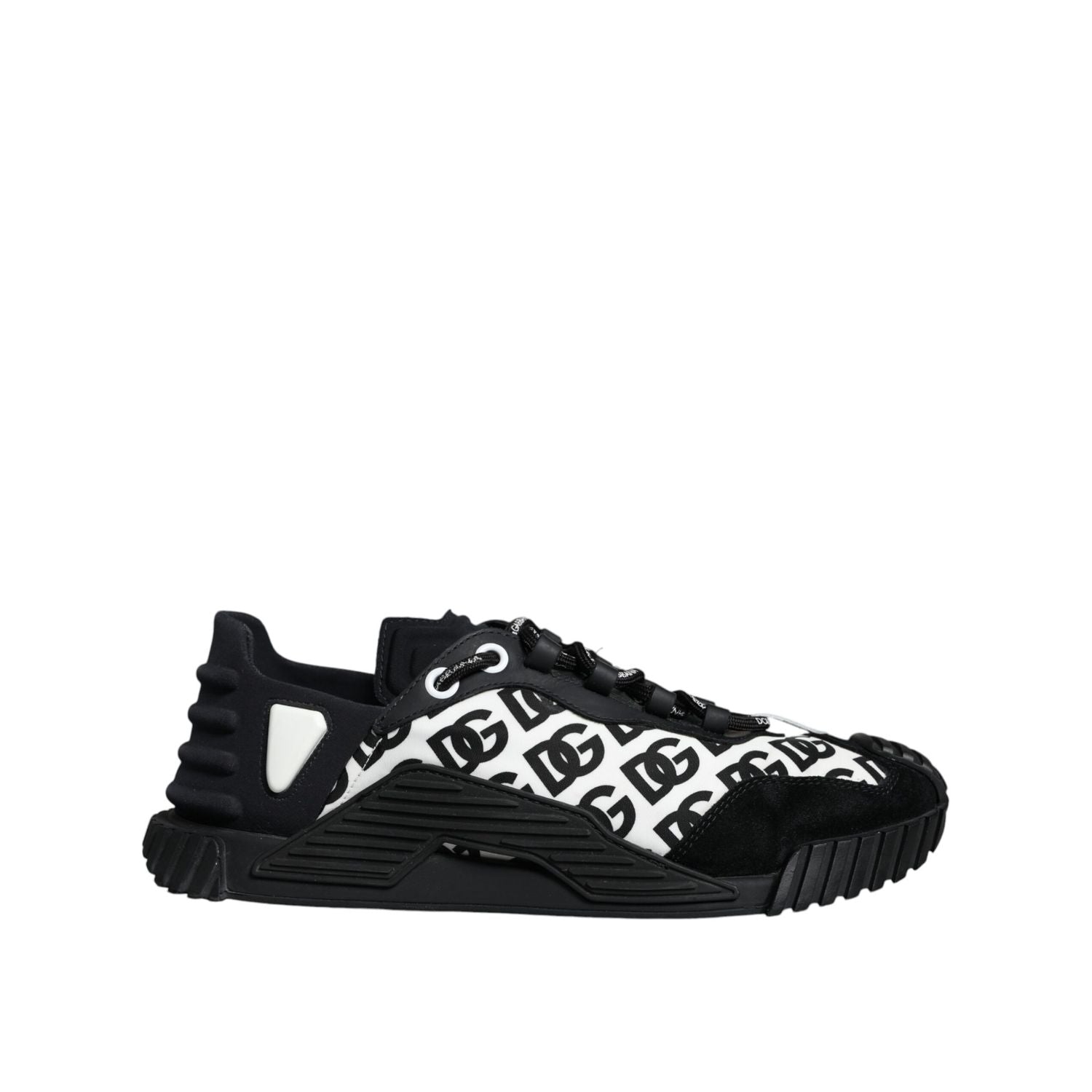 Dolce & Gabbana Black Logo Lace Up Low Top NS1 Sneakers Shoes