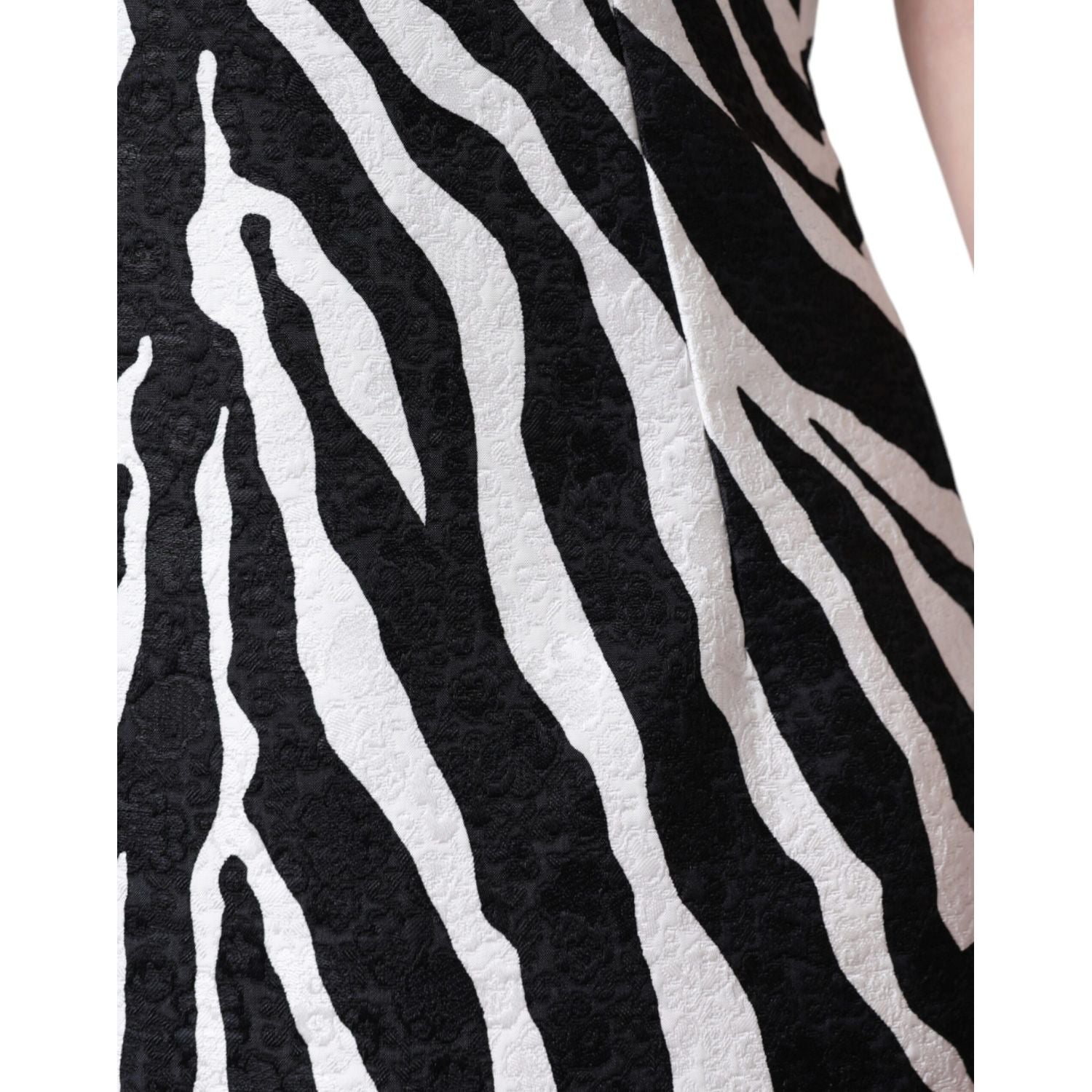 Dolce & Gabbana Black White Zebra A-line Sheath Mini Dress
