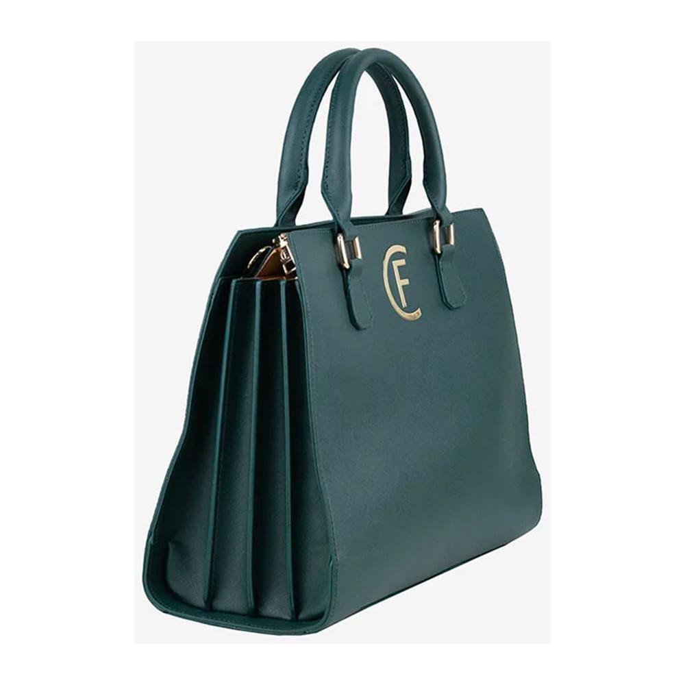 CRISTINAEFFE Petrol Green Faux Leather Women Shoulder Bag