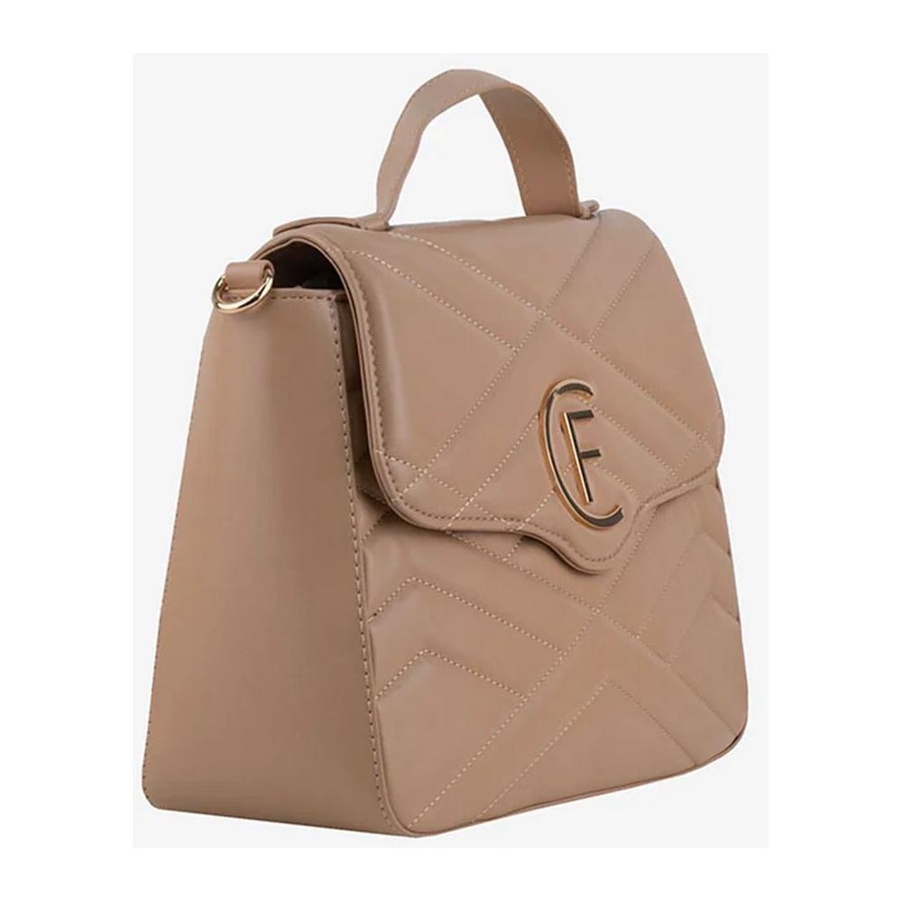 CRISTINAEFFE Beige Artificial Leather Women Crossbody Bag